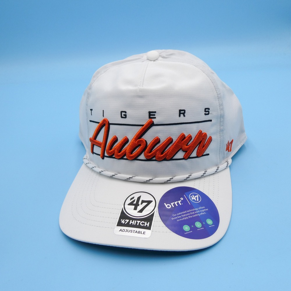 '47 Brand Hat Mens One Size 47 Hitch Auburn Tigers White Cooling Rope Snapback